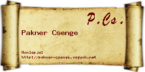 Pakner Csenge névjegykártya